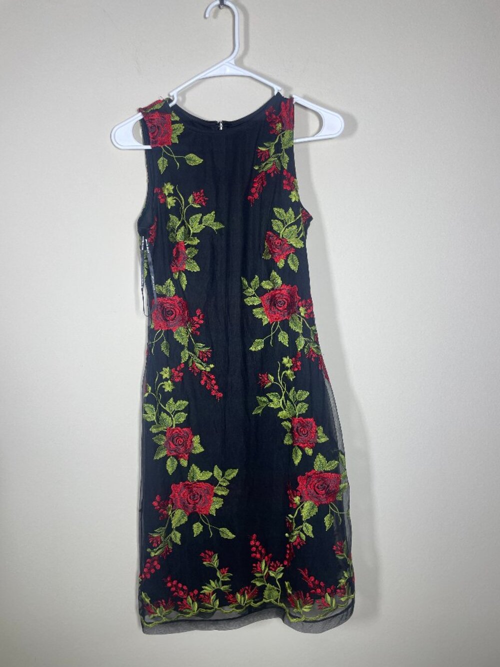 Donna Ricco New York Women's Rose Embroidered Sleeveless Dress 2